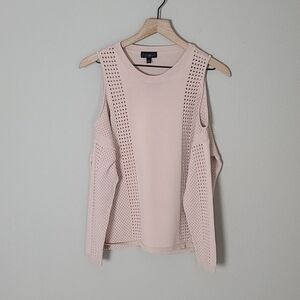 Topshop Blush Pink Cold Shoulder Top